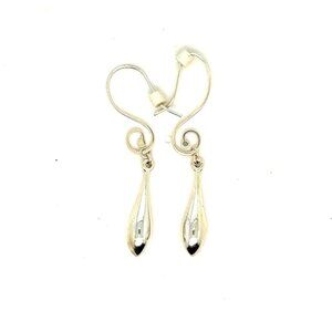 Silver 925 Swirl Teardrop Dangle Earrings